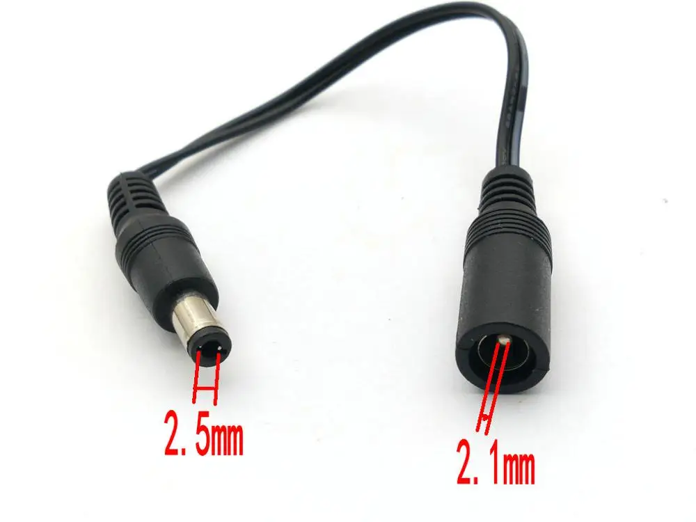 

2000 шт./партия, Штекерный кабель 5,5x2,1 5,5x2,1-2,5 22AWG, 17 см