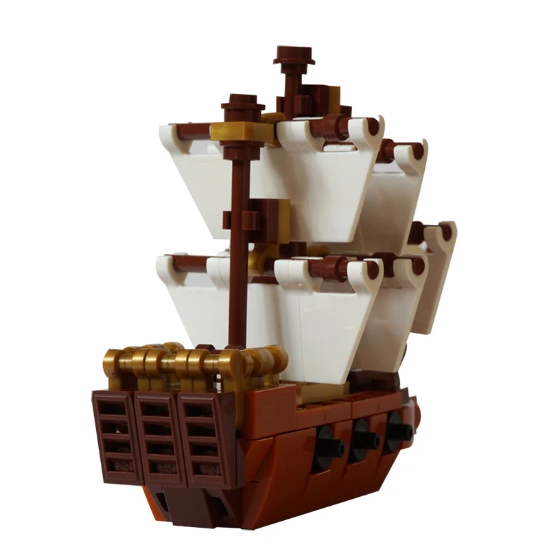 

Конструктор Мини-корабль MOC лодка, судно, парусник, блоки, модульные детали, модель, игрушка для девочек, подарок на день рождения, 125 шт.