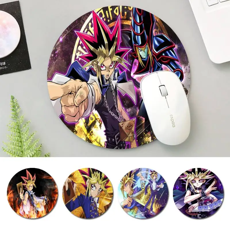 

2020 YuGiOh Mouse Pad mouse non-slip pad player pad Round size rubber Gaming mouse Pad office Desk Mat