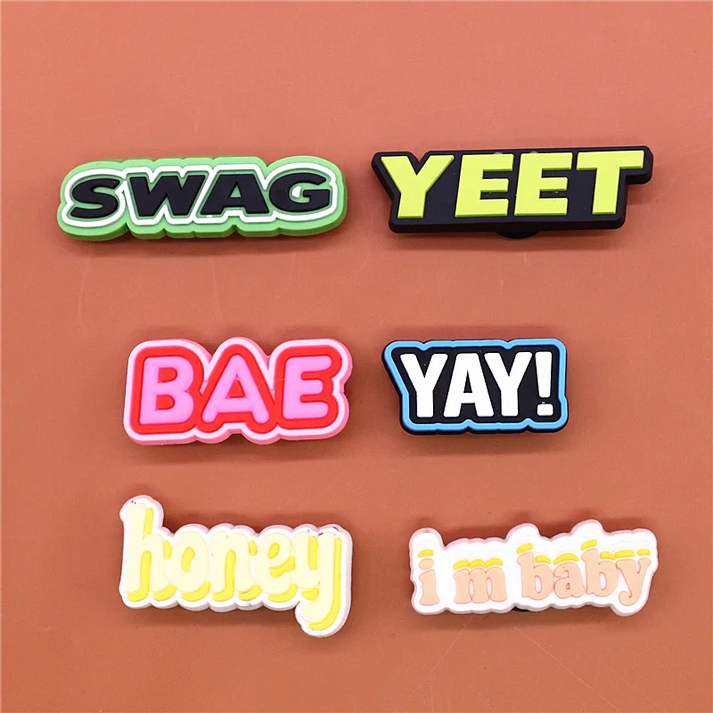 Free Shipping Crock Charms Accessories Custom Cute Cartoon PVC Shoe Croc Buttons Sandals Charm Decoration YAY YEET BA SWAG U216