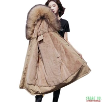 6xl large size winter coat women warm fur lining down parka winter hooded coat female winter jacket for women warm long outwear