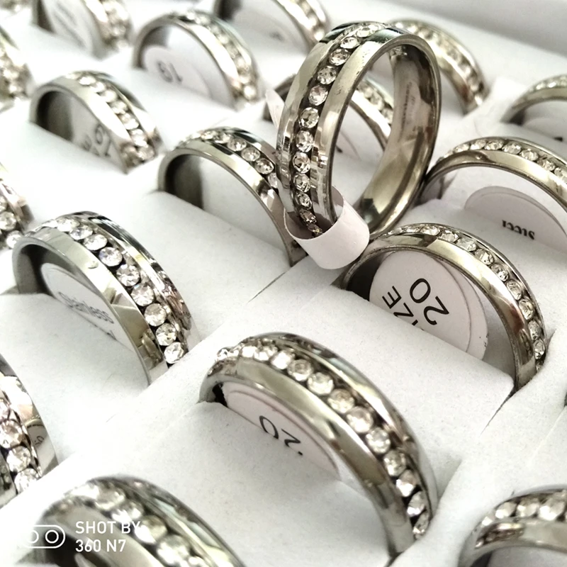 Удобные серебряные обручальные кольца 6 мм для мужчин и женщин из нержавеющей