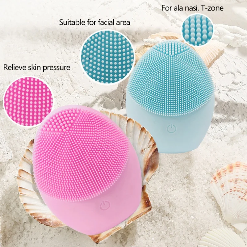 Sonic Vibration очиститель для лица USB Очищающая щетка силиконовая Глубокая чистка пор