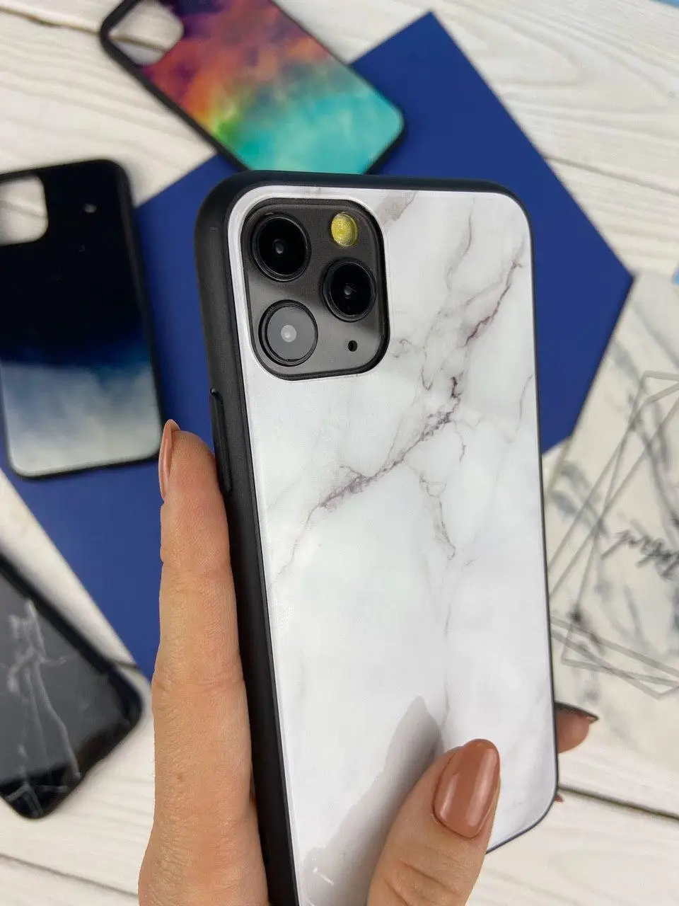 Стеклянный чехол с силиконовым бампером для Samsung Galaxy J4 2018 / Чехол стекло 360