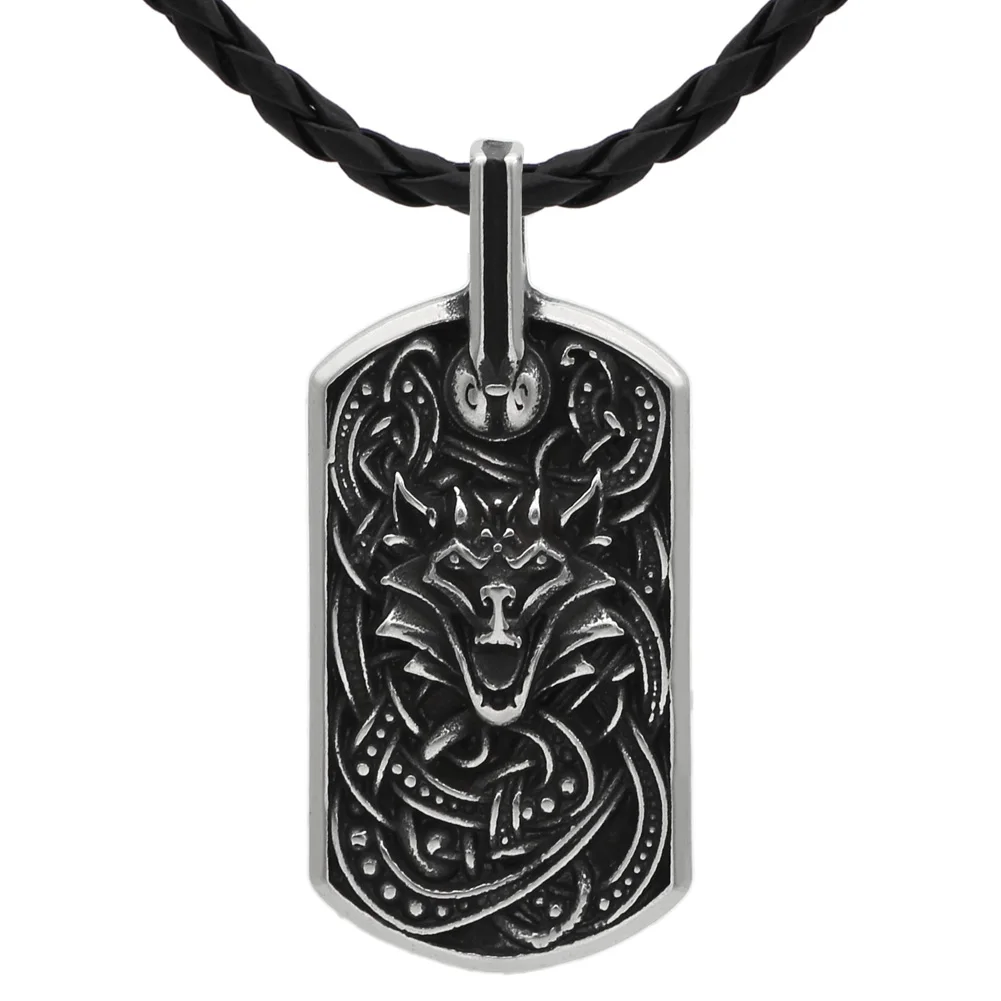 Мужские 316L норвежский викинг Викинг-Волк скандинавский кулон ожерелье |