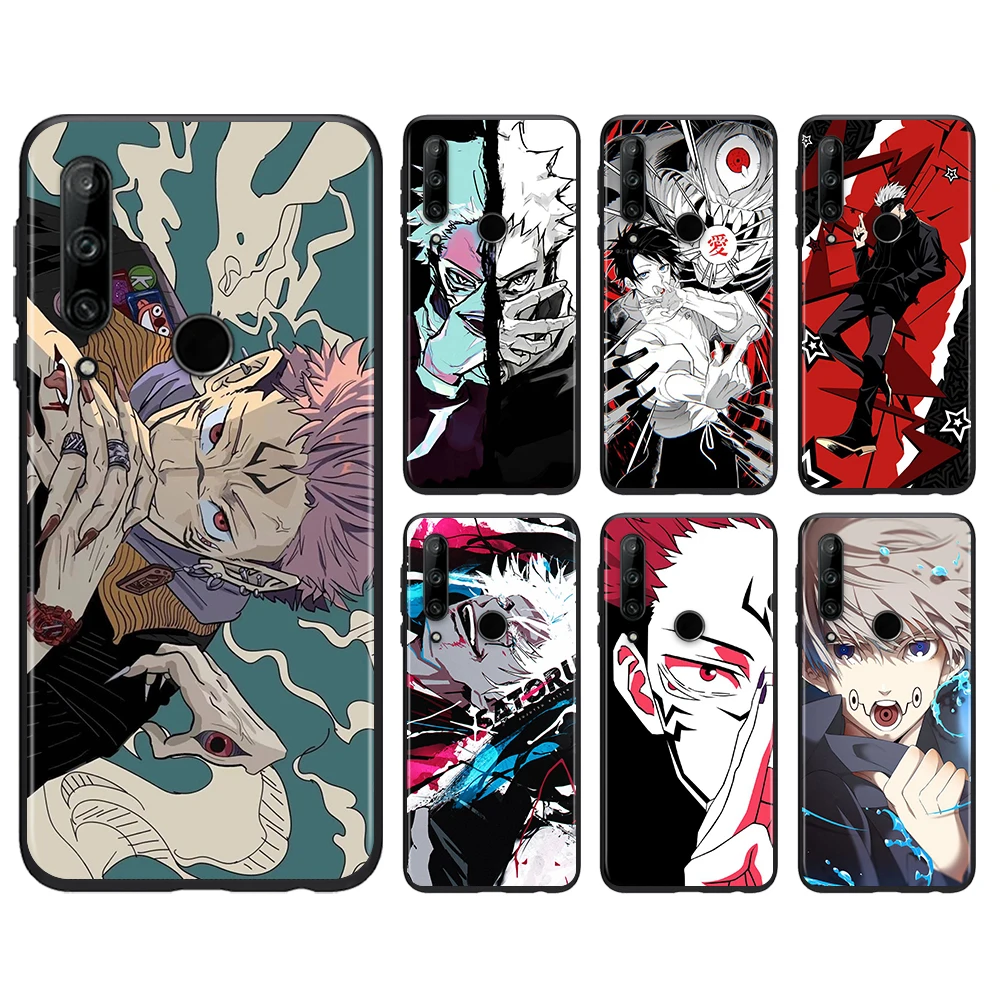 

Phone Case For Honor View 20 10X 10i 10 X10 9N 9X 9C 9A 9S 9 V9 Lite Pro 5G Black Jujutsu Kaisen Satoru Gojo anime Soft Cover