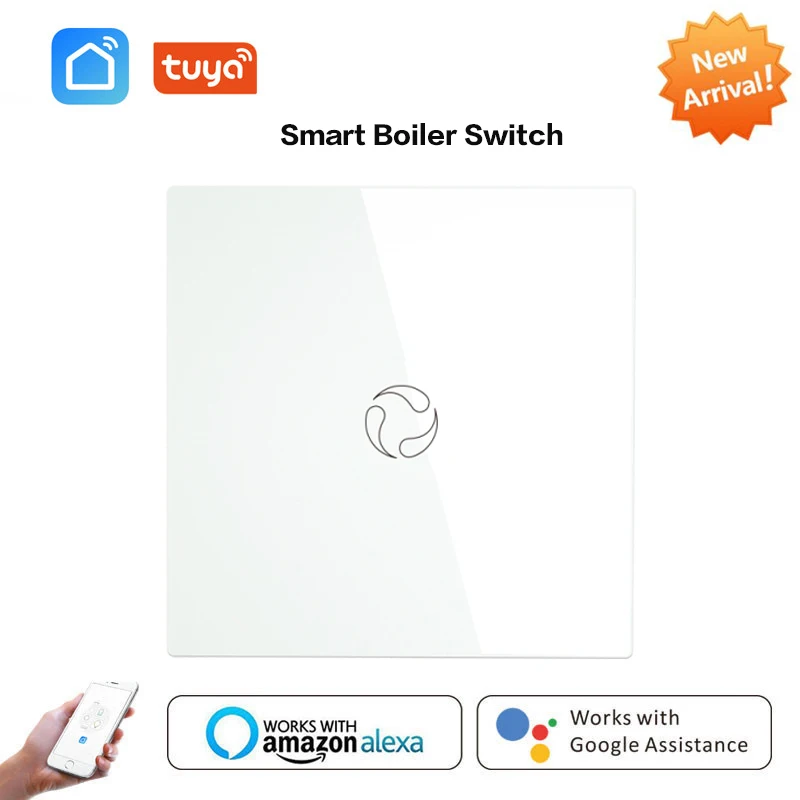 

EU WiFi Boiler Water Heater Switch 4400W Tuya Smart Life App Remote Control ON OFF Timer Voice Control Google Home Alexa Echo
