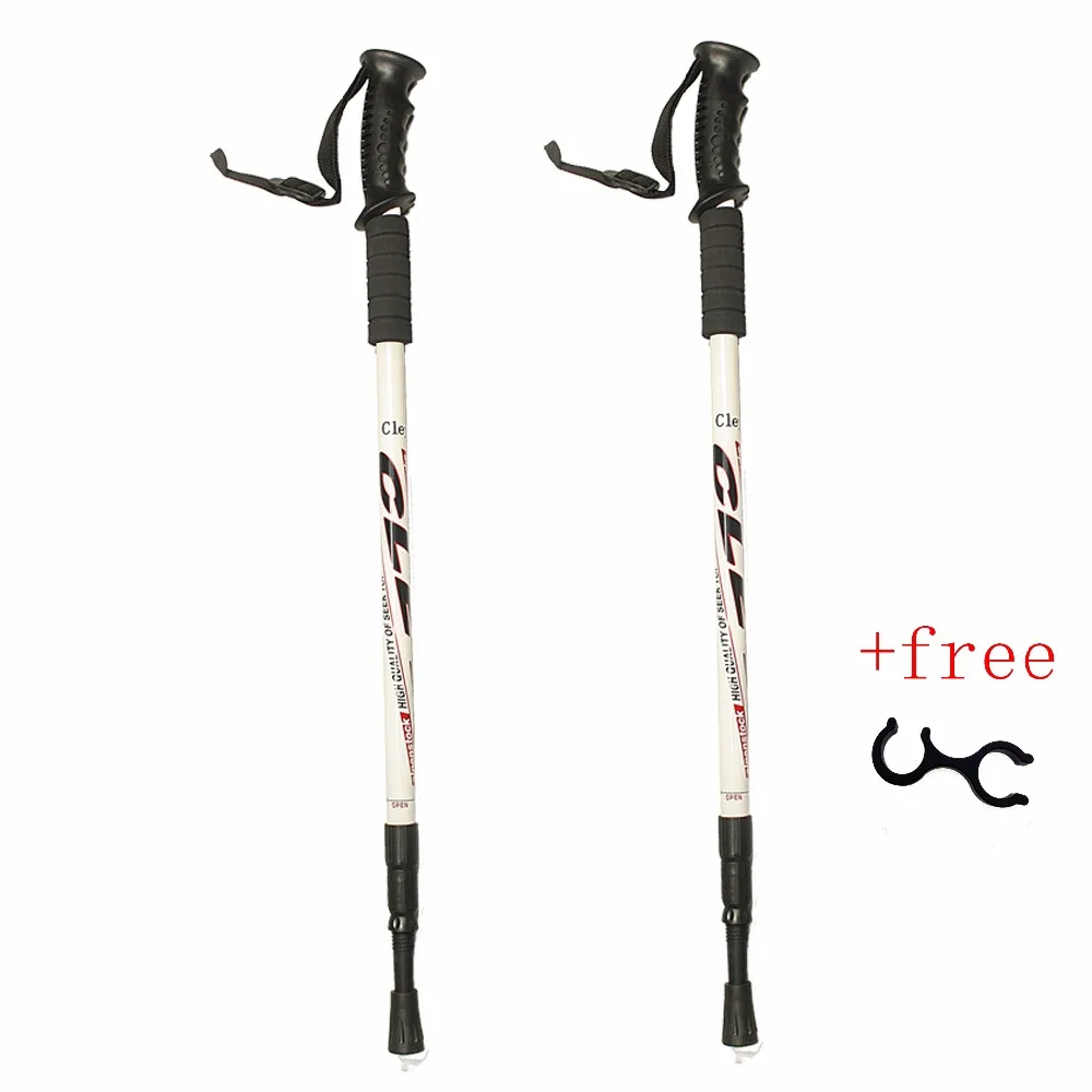

2Pc/Pair 135CM Walking Stick Trekking Aluminum alloy Climbing Stick Telescopic Running Trail Canes Shockproof Hiking Accessories