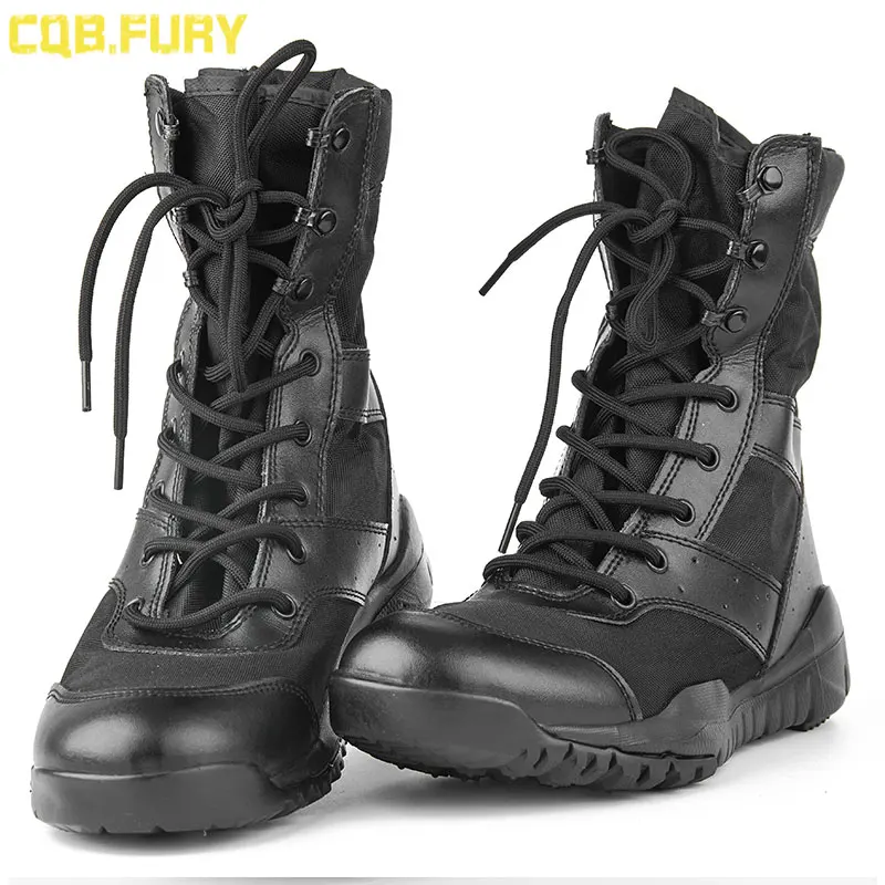Jual Taktis Militer CQB. Fury Sepatu Pria Keselamatan Kerja Sepatu Tentara Hitam Combat Boots Pria Gurun Wanita Ukuran 36-46