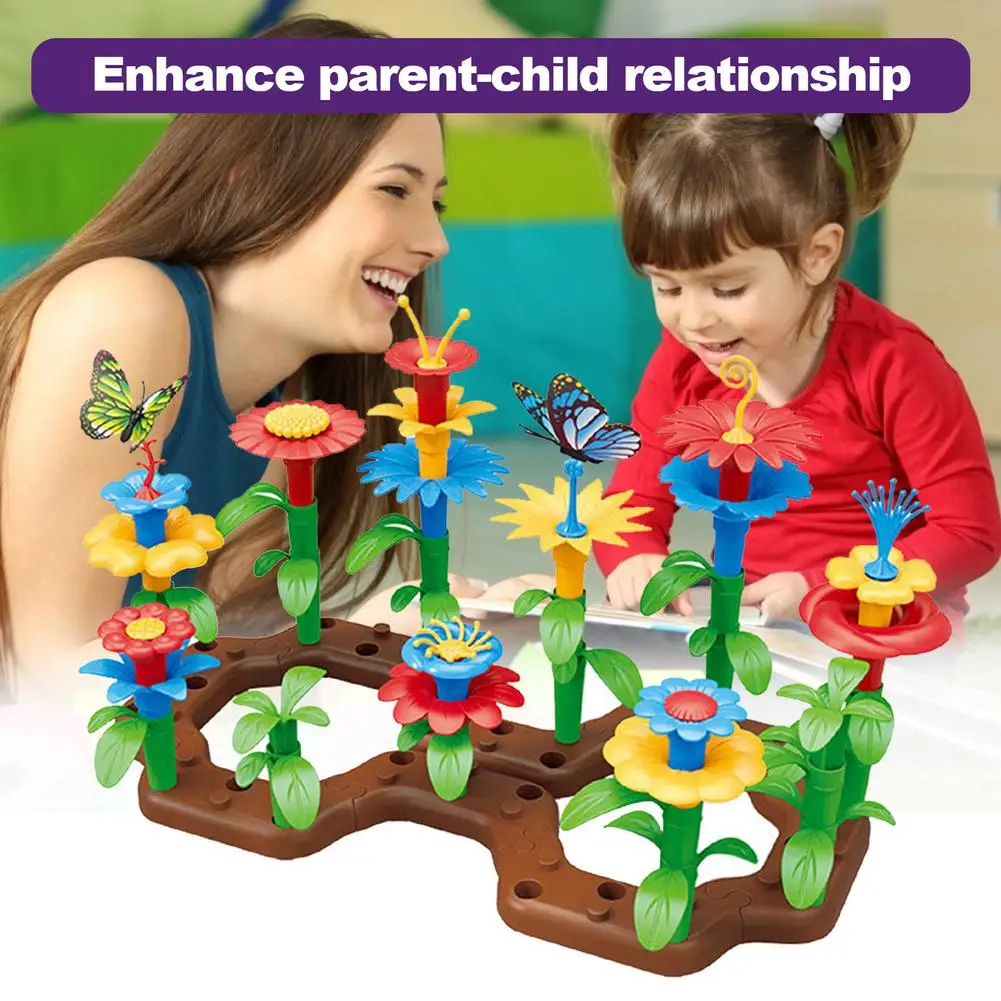 

Girl's Garden Building Toys Puzzle Variety And Inserting Garden Set Intellectual Development DIY Assembling Toy Sets