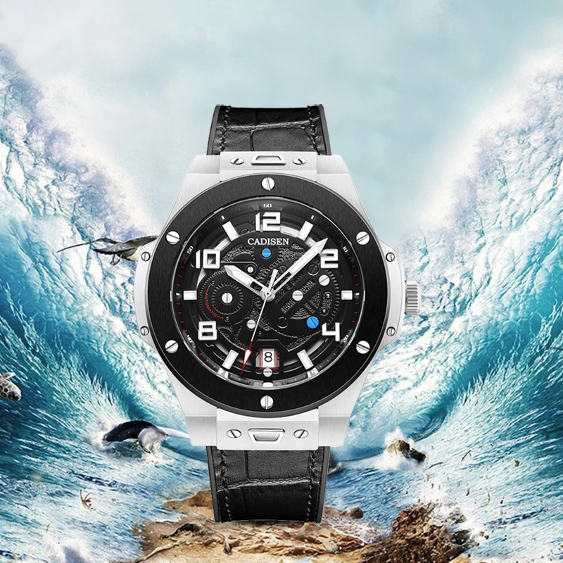 

2021 New CADISEN Sapphire Glass Men's Mechanical Watches Stainless steel Waterproof Men Wrist Watch Business Relogio Masculino