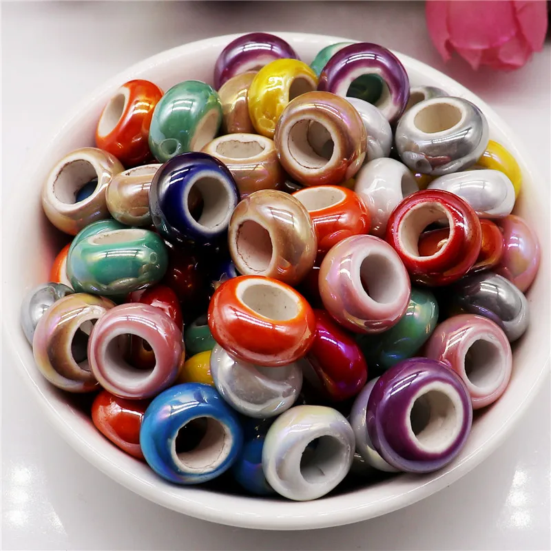 10 шт. церемонические бусины из семян с большим отверстием Европейский