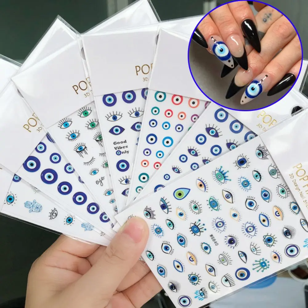 

1 шт. 3D наклейка для ногтей s абстрактная линия узор сглаза дизайн ногтей слайдеры DIY самоклеящиеся наклейки Типсы дизайн ногтей украшение