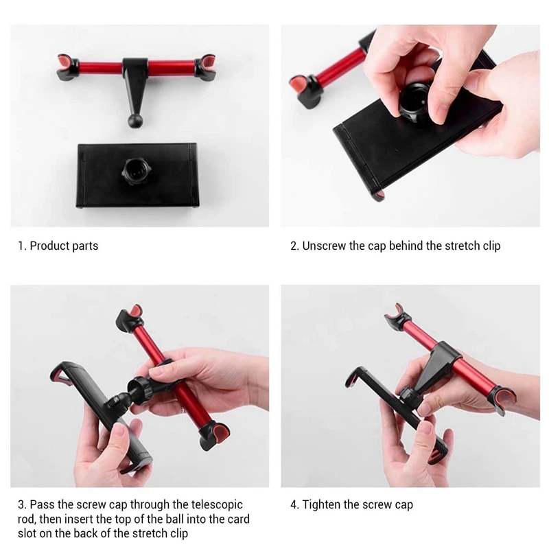 

360 degree Adjustable Rotating Backseat Headrest Extendable Mount Holder Backseat Tablet Mount Phone Holder Smartphone