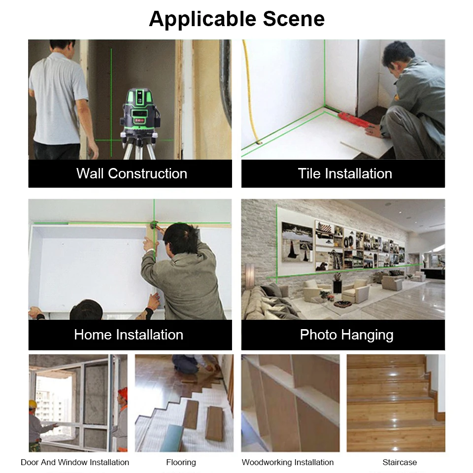 Самонивелирующийся лазерный уровень зеленого цвета с коробкой 360 | Инструменты