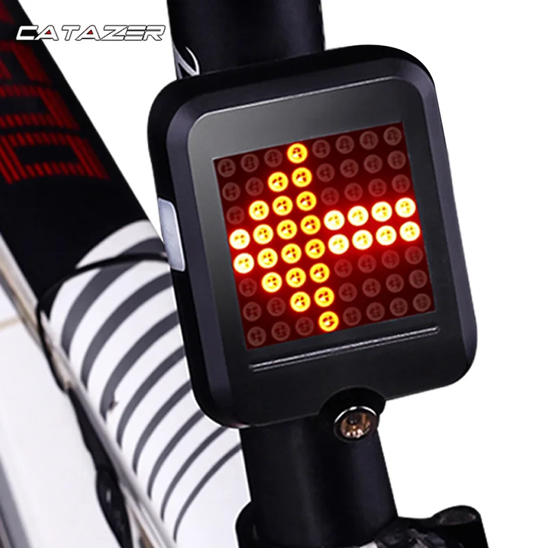 

Safety Warning Turn Signals Light 64 LED Automatic Direction Indicator Bicycle Rear Taillight USB Rechargeable MTB Bike light