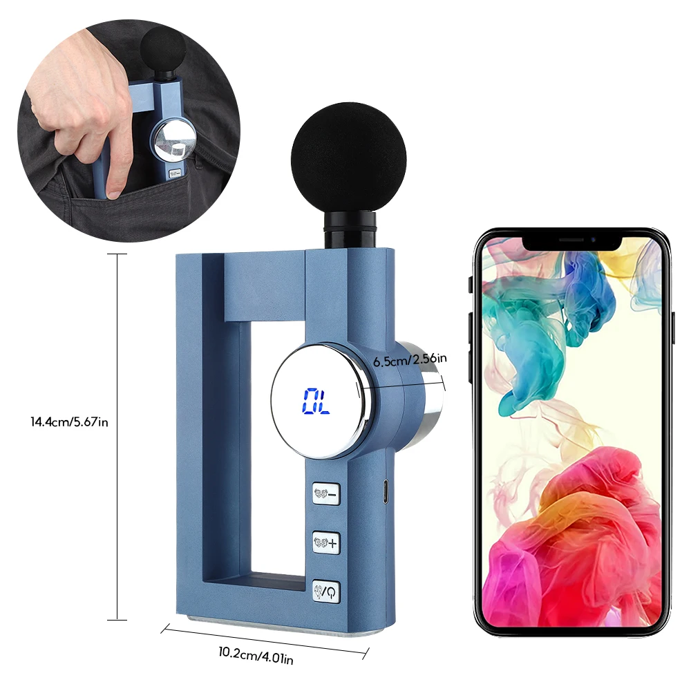 

High frequency Massage Gun Muscle Deep Relax Body Relaxation Massager LCD Display Small Fitness Equipment Acid Relief Pain