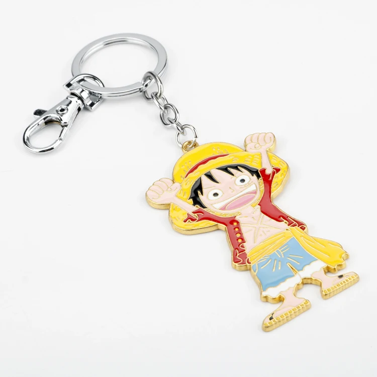 Dongsheng аниме цельный Обезьяна D. Брелок для ключей Luffy металлический брелок llaveros
