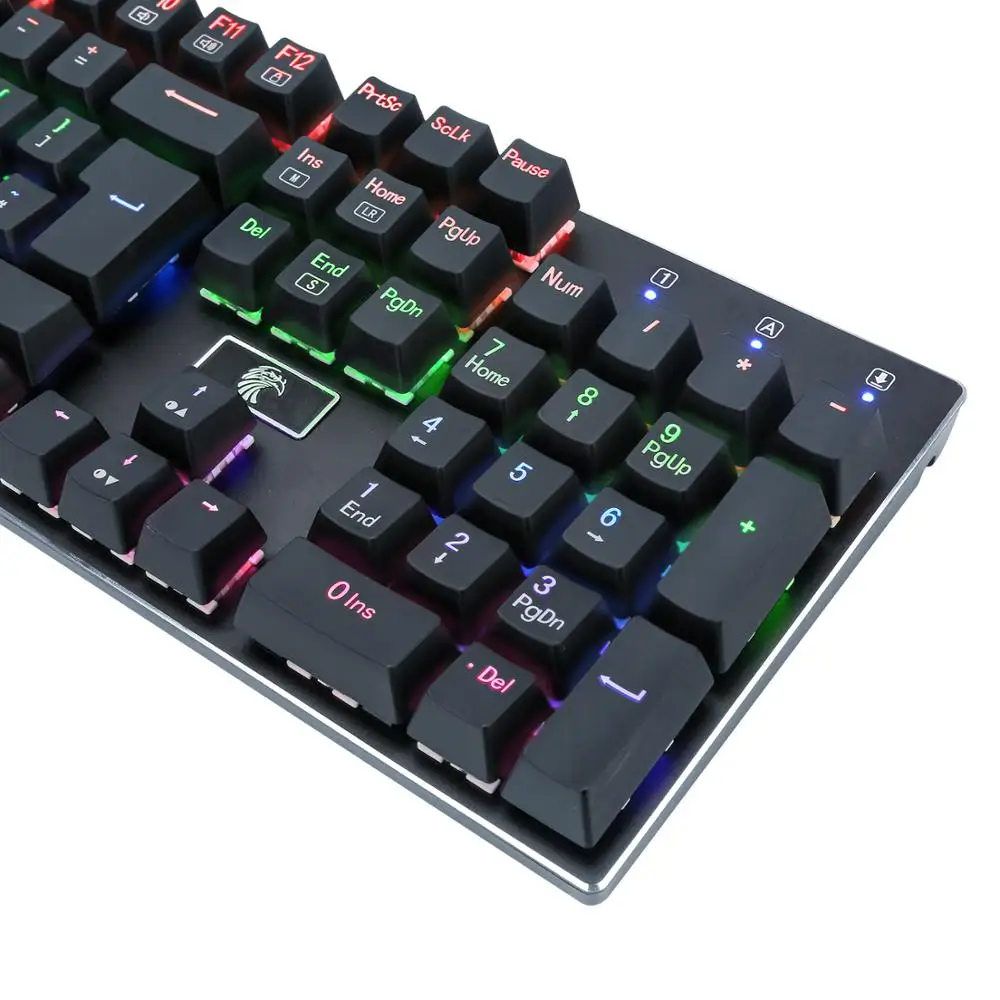 Механическая игровая клавиатура с английской раскладкой и светодиодной