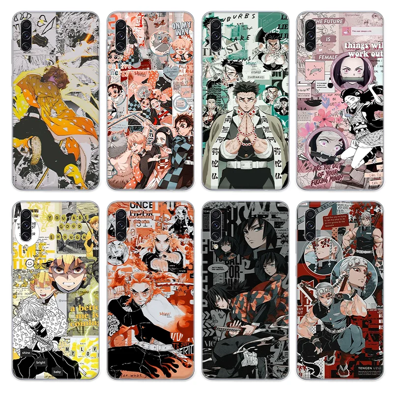 

Anime Demon Slayer Kimetsu Phone Case For Huawei P10 P20 P30 Lite P40 Pro Cover For Huawei Honor 9 10 20 Lite 9x V20 Phone Case
