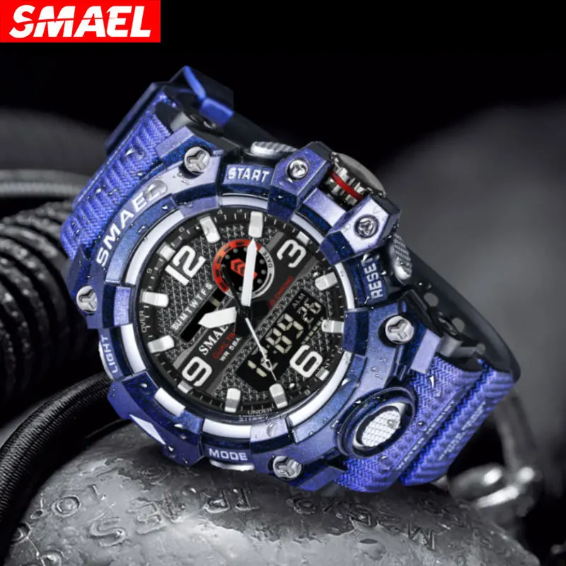 

8035 Colorful Watch Multifunctional Mountaineering Swimming Electronic Watch Waterproof Fashion Trendy Student Watch Men