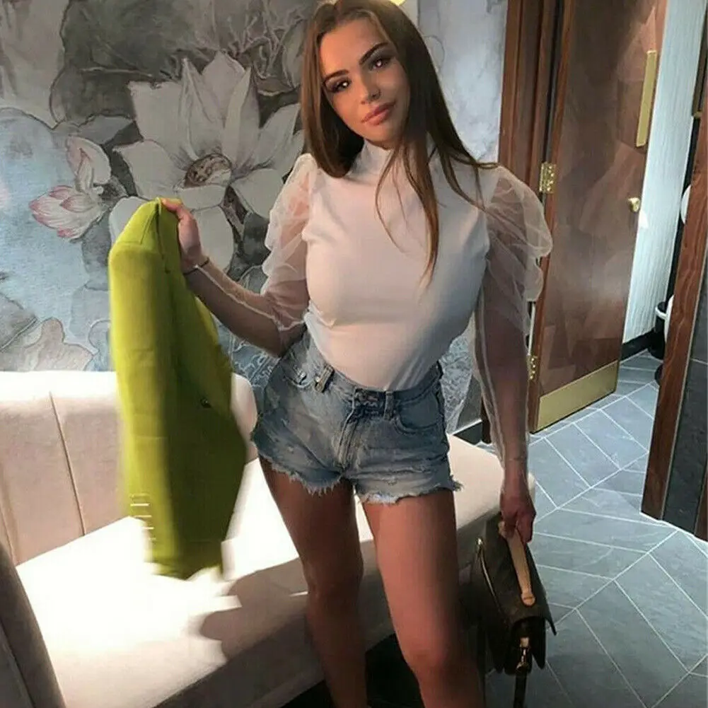 Модный женский летний прозрачный топ прозрачная сетчатая блузка женская рубашка