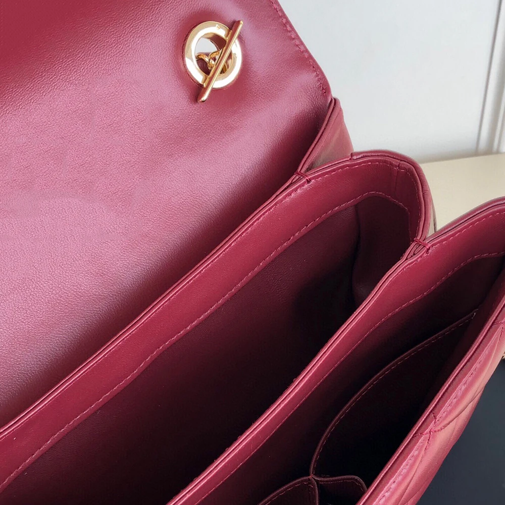

2 Style Luxury Designer Woman Bag Branded Genuine Leather Chain Handbags Sheepskin Shoulder Bags for Ladies Women's Sac A Main