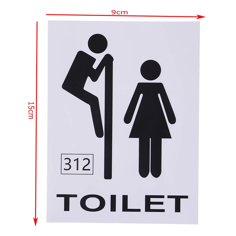1 шт. наклейки на дверь в туалет виниловые стену для ванной комнаты отеля