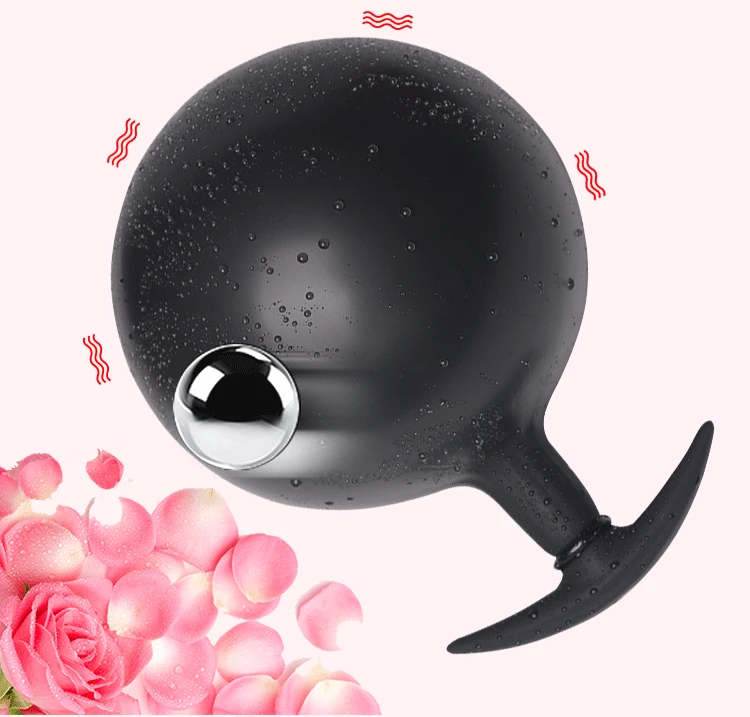 Inflatable Anal Plug Separate Pump Huge Anus Dilator Expandable Prostate Massage Dildo Metal Ball Dog Tail ButtPlug Sex Toy | Красота и