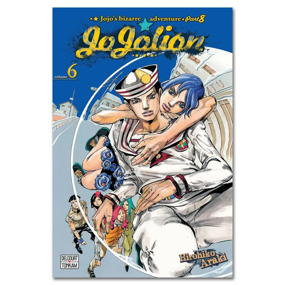 JoJo s странные приключения в стиле японского аниме 3 шелковой ткани настенный
