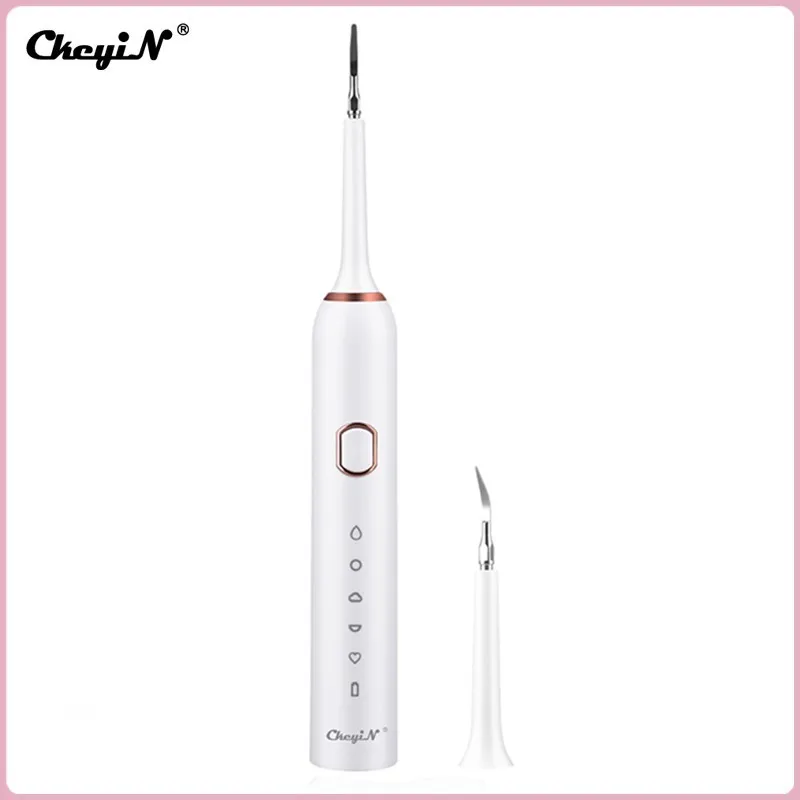 

CkeyiN Ultrasonic Teeth Whitening Cleaning Kit Electric Dental Calculus Remover Tooth Cleaner Tartar Scraper Plaque Remover 50