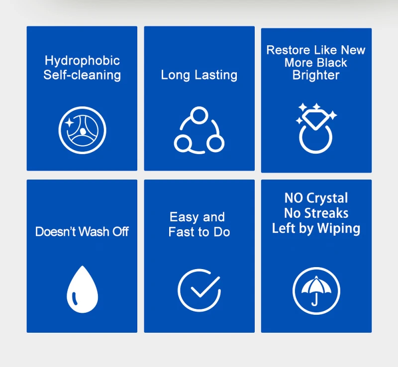 

Auto Plastic Trim Hydrophobic Coating Agent Car Exterior Long-lasting Restorer Ceramic Trim Coating Kit Car Accessories 20ml