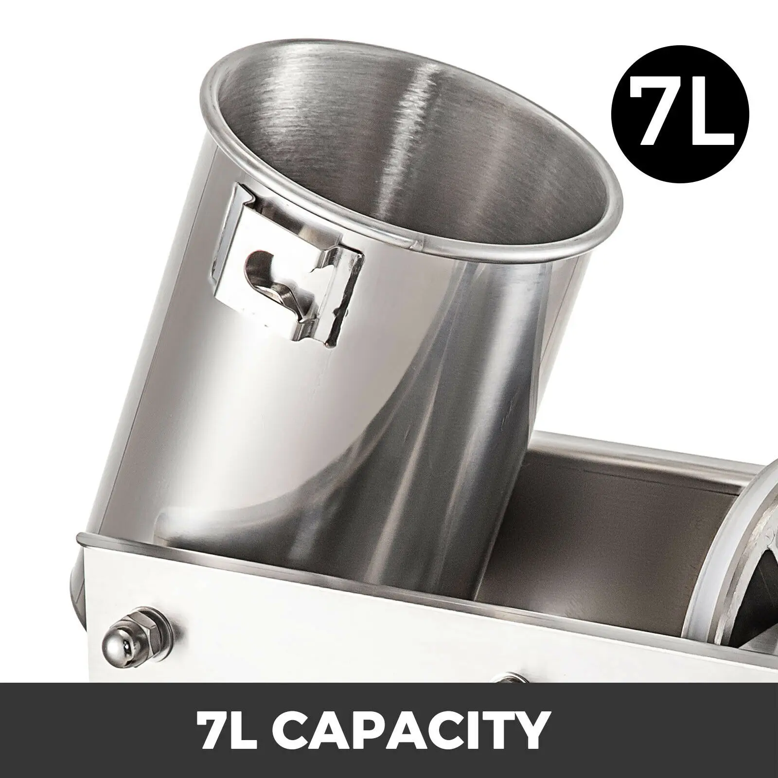 VEVOR 3L 5L 7L 10L Manual Horizontal Sausage Filler Stuffer Machine Food Processor 304 Stainless Steel for Restaurant Commercial