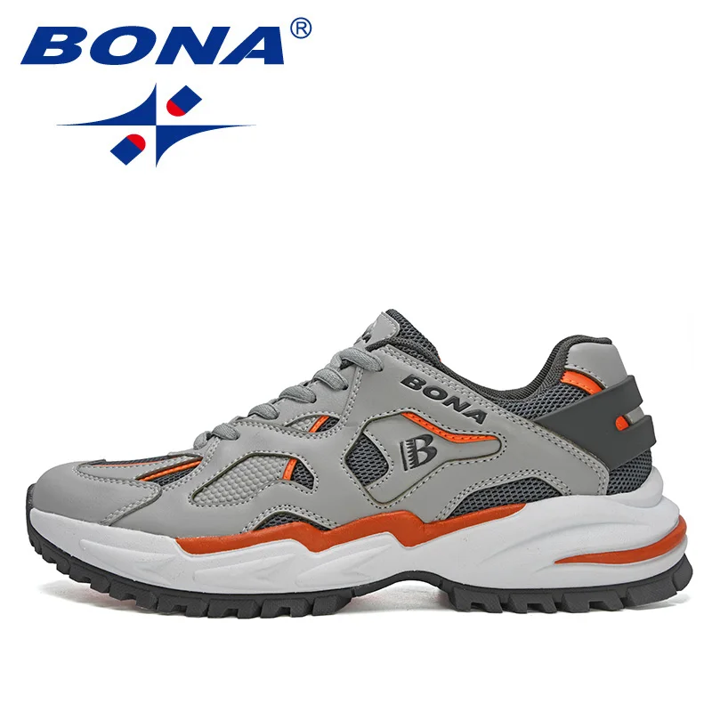 BONA 2021 New Designers Light Running Shoes Men Comfortable Sport Shoes Breathable Man Sneaker Walking Jogging Shoes Mansculino