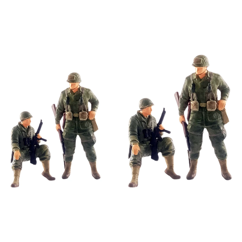 

2Pcs 1:64/1:72 Scale Armored Force Figure People Building Sand Table Layout Scenery Scenario Model