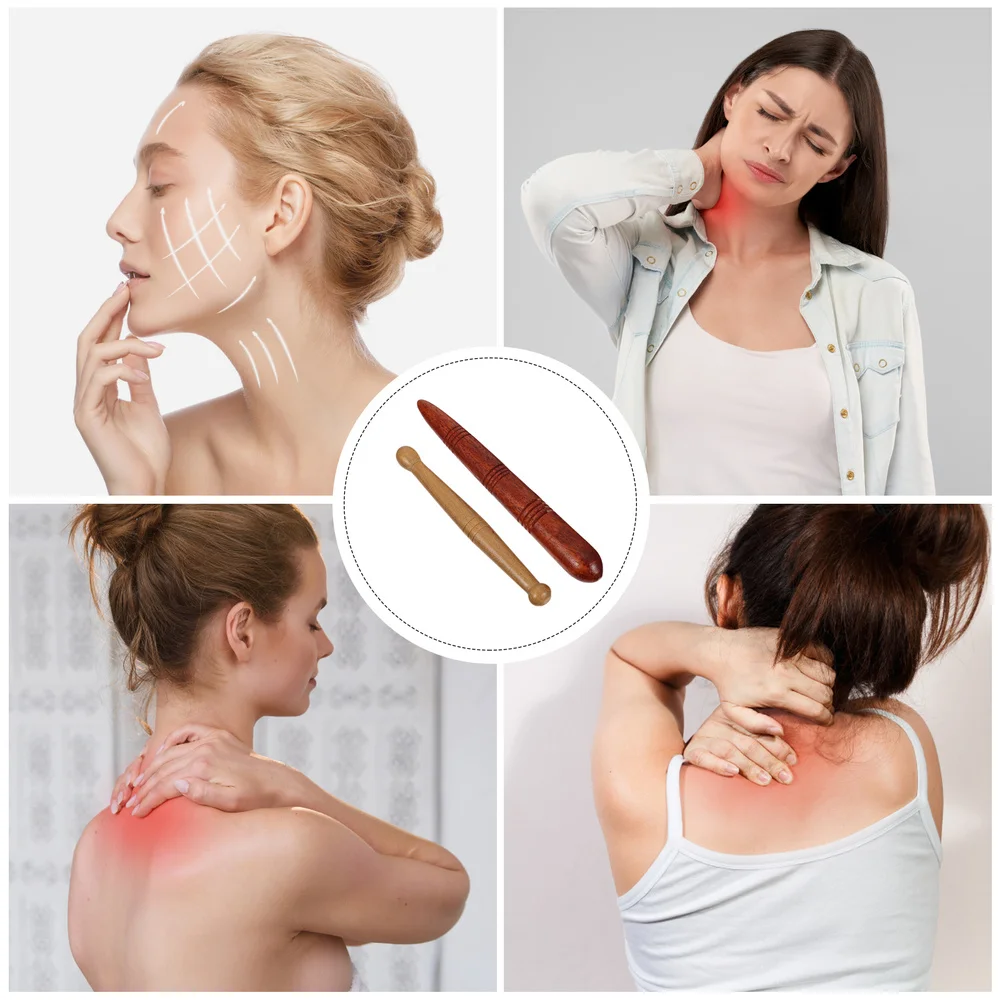 

1 Set 2pcs Wooden Rods Acupuncture Points Sole Massaging Sticks