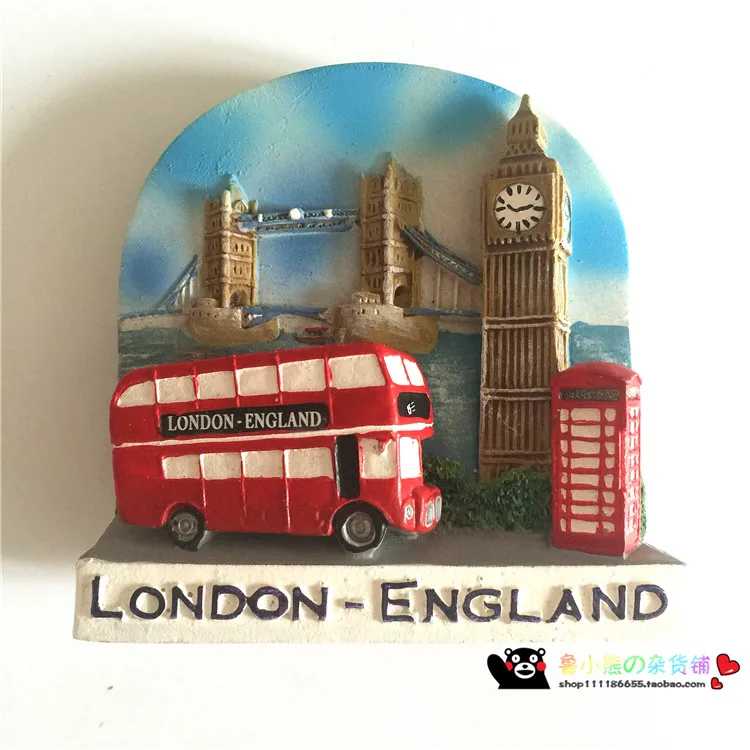 U.K Лондонский автобус телефонная будка магнитная наклейка на холодильник в виде