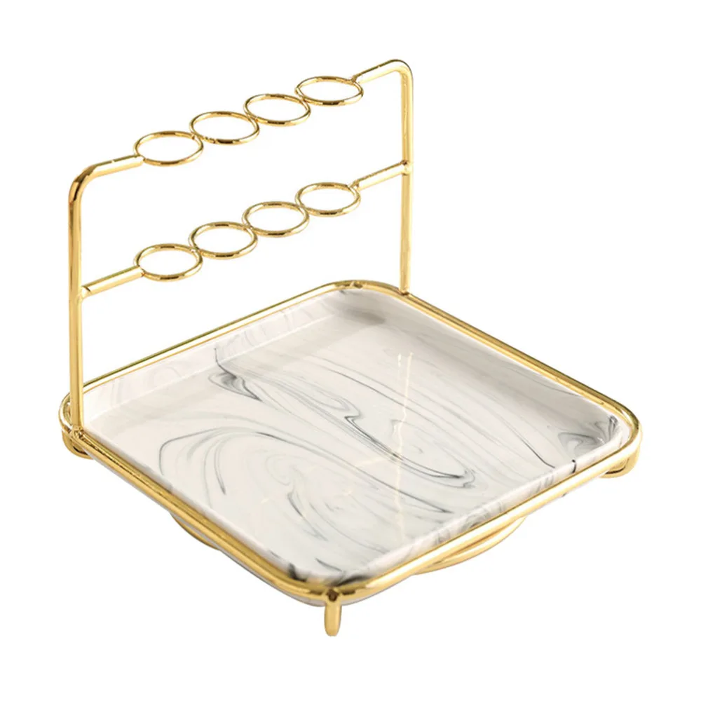 

Iron Art Home Jewelry Rack Creative Cosmetics Storage Shelf Makeup Brush Holder