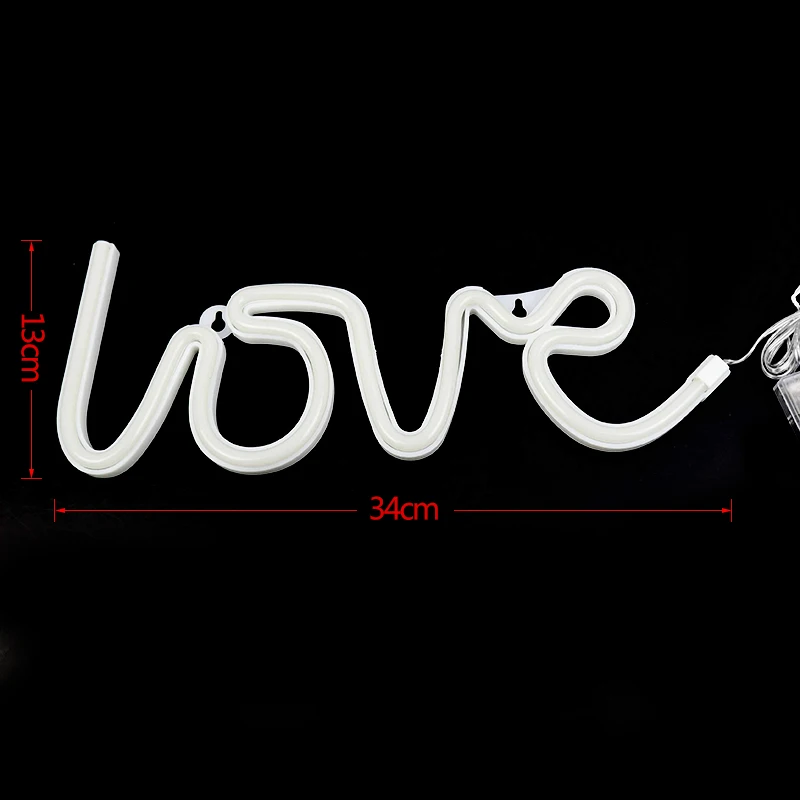 

Love Led Light Letter Night Light Neon Sign For Indoor Valentine's Confession Proposal Wedding Party Decoration Battery Charge