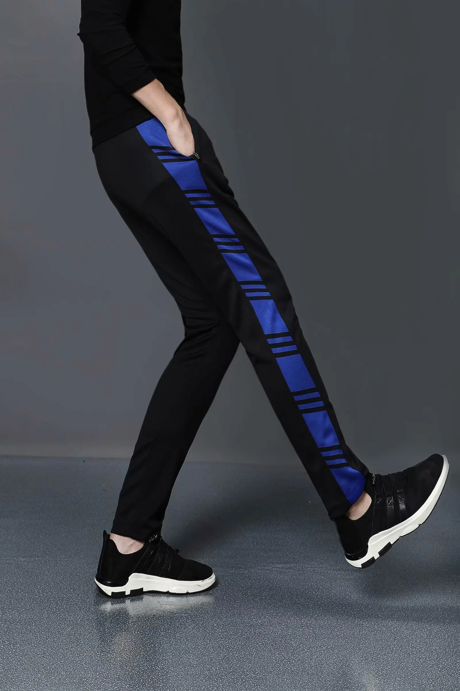 Модные мужские тренировочные спортивные брюки с карманами для бега штаны