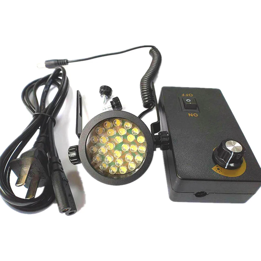 

28 LED Illuminant Adjustable Angle Brightness Oblique Light Source for Stereo Microscope with 220V Plug