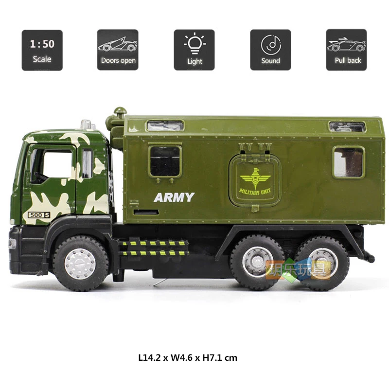 Модель военного автомобиля HOMMAT 1:50 модель грузовика армии литый под давлением