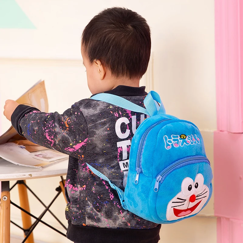 

Anime Figure Doraemon Blue Cat Plush Small Backpack School Bag 23.5CM*20CM*10CM