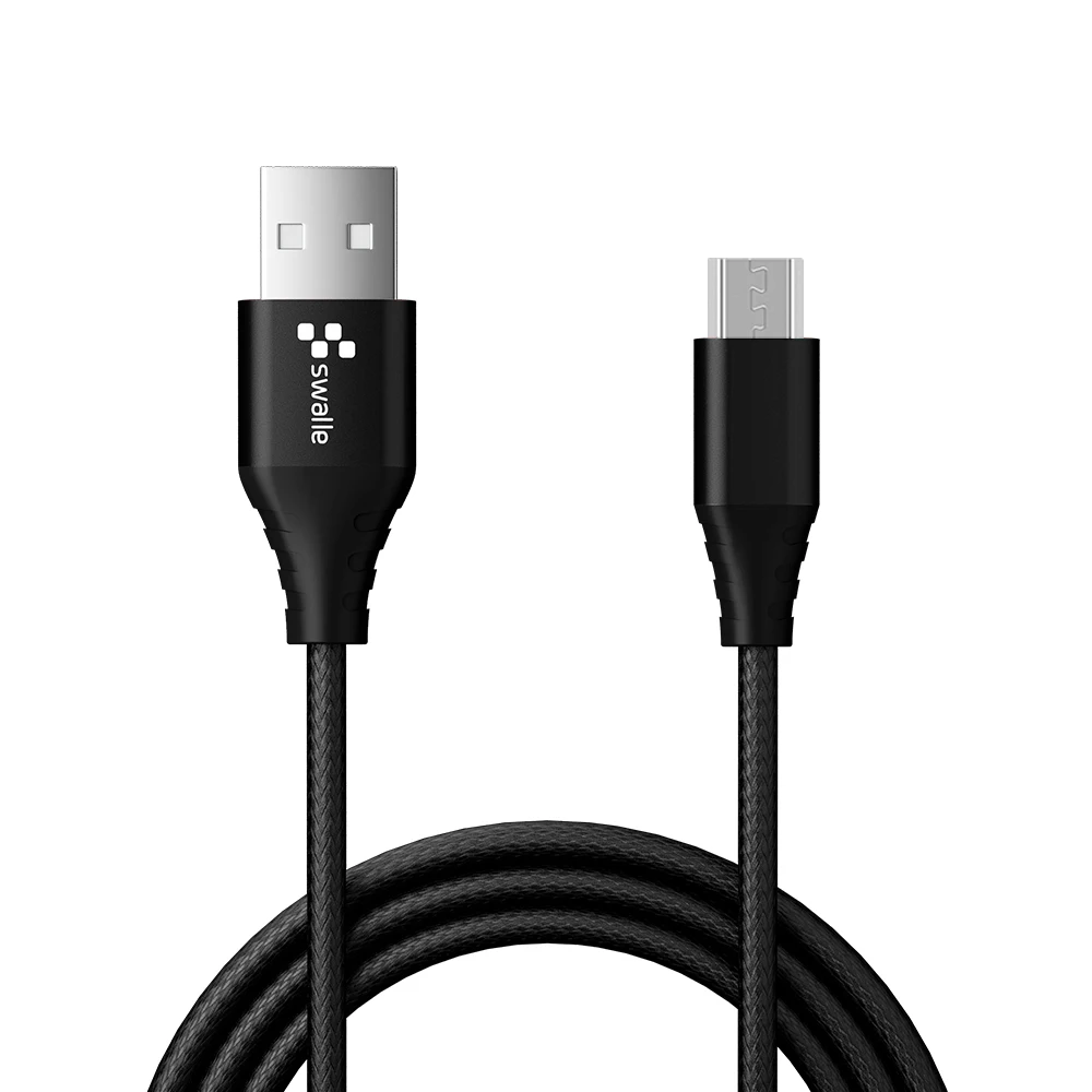 Swalle Micro usb type-C кабель для iPhone кабель освещения 0,2 м 1,2 м 3A провод для быстрого заряда type-C Магнитный кабель для зарядки телефона - Цвет: Black for Micro