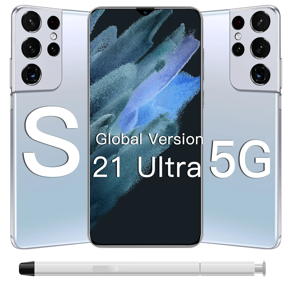 Смартфон S21 Ultra 2021 дюйма 10 ядер 6 7*1440 16 + 3200 ГБ 32 50 МП 512 мАч Android 11|Смартфоны| |