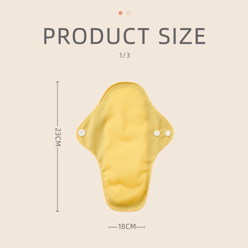 Happyflute-almohadillas menstruales reutilizables, servilleta lavable, absorbente, ecol&oacute;gica, con estampados de moda, talla M-4