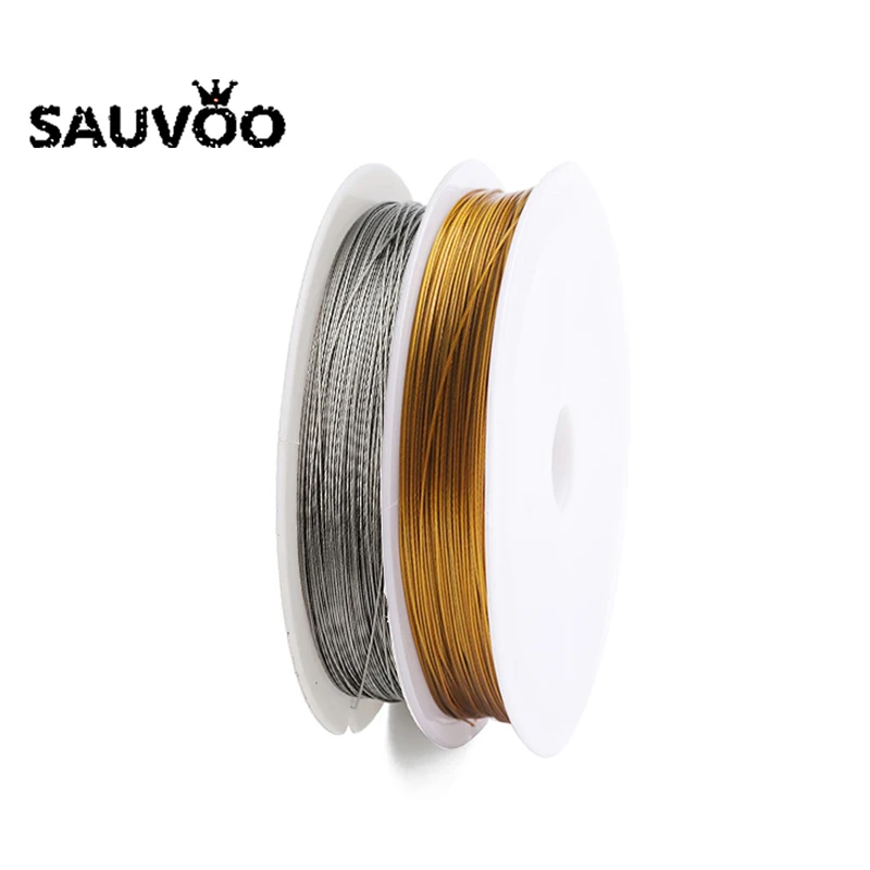 SAUVOO 35 м/рулон золотистого цвета из нержавеющей стали шнур для рыболовной нити