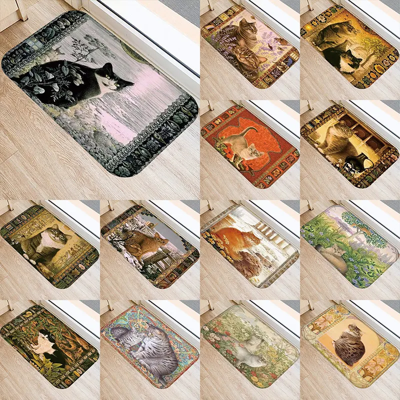 1 шт. 40*60 см Прекрасный Товары для кошек узор противоскользящие замша Ковры двери