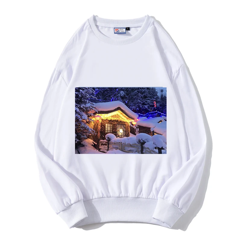 Женская футболка большого размера Рождественская серия с длинным рукавом