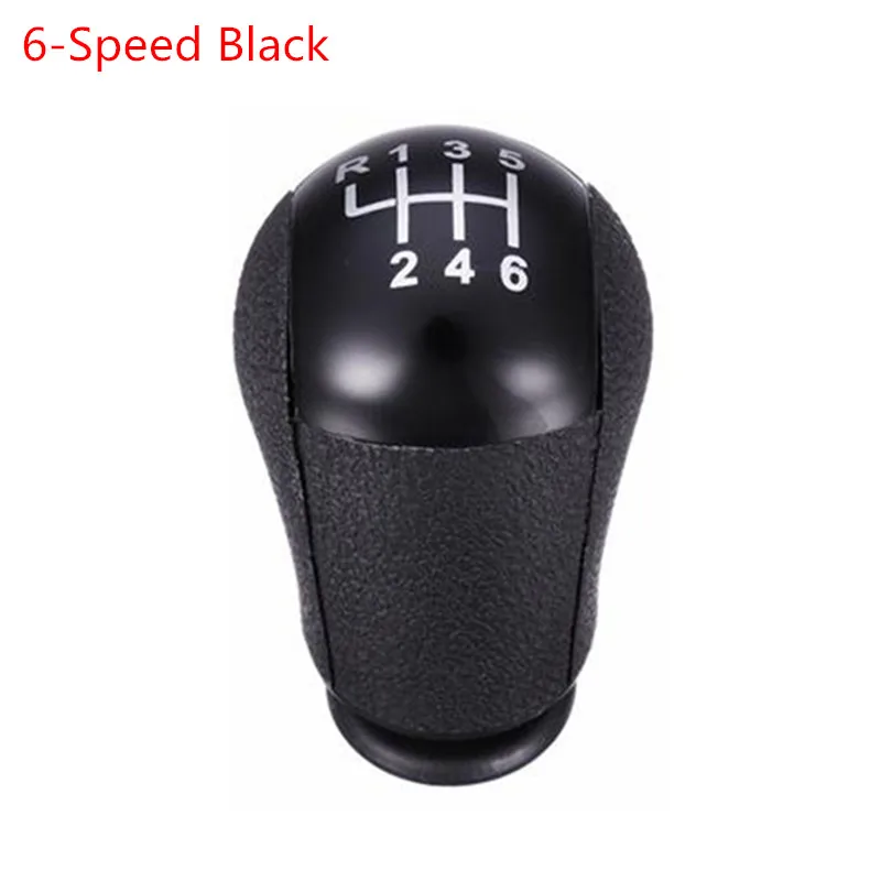 6-Speed Black 5/6 ручка переключения передач для Ford Focus Fiesta MK6 Mondeo MK3 III Transit C-MAX S-MAX Vites Topuzu Galaxy ручка переключения передач POMO - Название цвета: 6-Speed Black